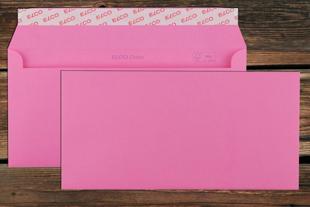 Briefhüllen C6/5 114x229 mm Haftklebend Eosinrot 120 g/qm